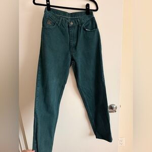 Vintage Wrangeler High-Waist Green Denim Jeans